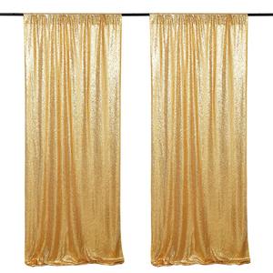 Contesto di tende di paillettes in oro chiaro staccabile 4ft X 6ft sfondo di alta qualità con pannello attivo per il nuovo arrivo - Product Image 6