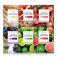 Bas quantité minimale de commande usine prix de gros fraise VC doux soins de la peau raisin hyaluronate de sodium blanchissant visage beauté masque facial