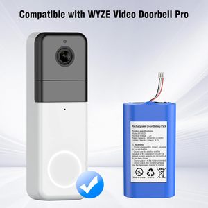 Batería de 3200mAh para Videoportero <span class=keywords><strong>Wyze</strong></span> Pro Cam Pro Duo WYZEDB2-BATT, Recargable de 7.4V Li-ion OEM - Product Image 4