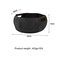 Lit rond en feutre pour chat avec poignées de transport, niche intérieure pour chat, abri confortable pour animaux de compagnie pour la maison