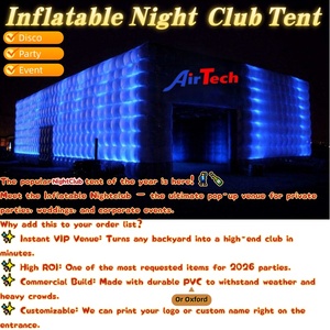 Commercial Event Oxford Portable Backyard Party <b>House</b> <b>Inflatable</b> Nightclub Cube Tent Built-In Fan Celebration AIRTECH - Product Image 6