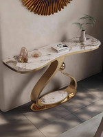 Console murale longue et étroite multifonctionnelle en quartz, style moderne et minimaliste, pour entrée et couloir, au design luxueux et discret