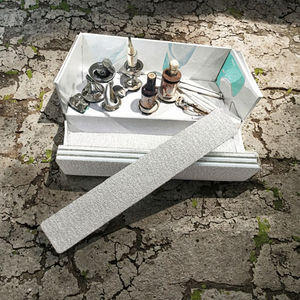 Lima de Uñas Profesional Clásica de Doble Cara Rectangular PV Zebra 80/80, Materiales de Esponja de Esmeril, 17.8x2.8cm - Product Image 3