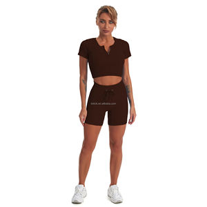 Black Solid Women's High Waist Seamless Gym & Yoga <b>Shorts</b> 4.5'' Ribbed <b>Scrunch</b> <b>Bum</b> Push up Booty yoga High Waist <b>Shorts</b> Pants - Product Image 5