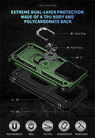 Étui de téléphone hybride TPU PC avec support rotatif à 360° en métal et béquille pour voiture, compatible Xiaomi 14 13 12 15 16 17 Pro