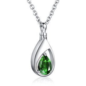 Stainless Steel <b>Memorial</b> Teardrop <b>Keepsake</b> Pendant Necklace for Urn Necklaces Ashes Cremation Jewelry - Product Image 3
