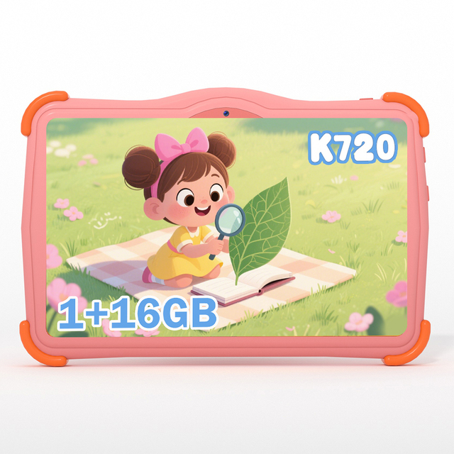 New for K720 7 Inch 1GB 16GB MTK 1.2GHz Quad Core Android 7.0 Wi-Fi GSM Waterproof Drop Resistant Kids Educational Tablet