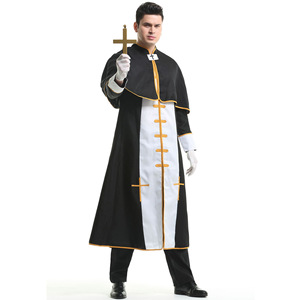 Cosplay di Halloween giochi Anime novità Costume adulto sacerdote maschio <span class=keywords><strong>padrino</strong></span> missionario Costume da scena di carnevale - Product Image 5