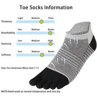Chaussettes cinq doigts respirantes, légères et à séchage rapide pour hommes, idéales pour le sport en extérieur et la course à pied, avec évacuation de l'humidité, personnalisables, vente en gros