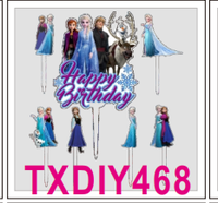 Décorations de gâteau en acrylique avec personnages de princesses, ensemble de décorations de gâteau pour anniversaire, pour décorer les gâteaux de fête d'anniversaire