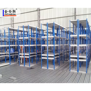 מדף אחסון תעשייתי סלקטיבי מפלדה, 5 שכבות, עמידות בינונית-כבדה, הגנה מפני קורוזיה, אפור-לבן, מדפי אחסון למוסך - Product Image 5