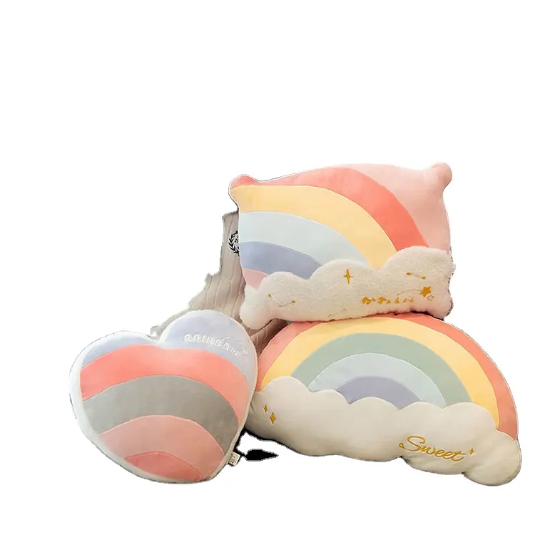 Wholesale plush toys for kids throw pillow custom high quality cute star Moon rainbow lovely