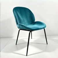 Chaise de salle à manger moderne, chaise d'appoint en velours pour la salle à manger, nouveau design, chaise de restaurant
