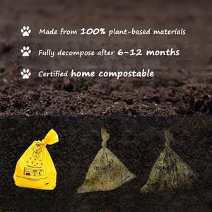 Sacs à déjections pour animaux de compagnie biodégradables à 100 % en PLA, écologiques, pour chiens et chats, avec impression en gravure, vente en gros - Product Image 6