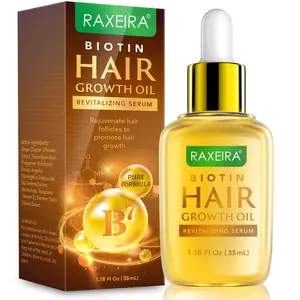 Private Label Natural Biotin Hair Regrowth Oil Hair Growth Serum Promote hair regeneration