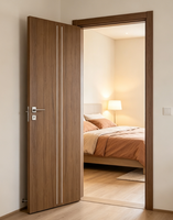 Porte intérieure acoustique en MDF stratifié avec surface finie pour projets de chambres, villas, appartements, hôtels, hôpitaux et écoles