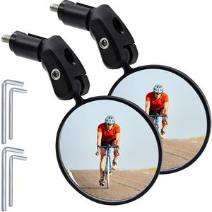 Ztc473 1 Espejo retrovisor para bicicleta, lente acrílica, soporte giratorio de 360 ​​grados para manillar, para bicicletas de montaña - Product Image 4