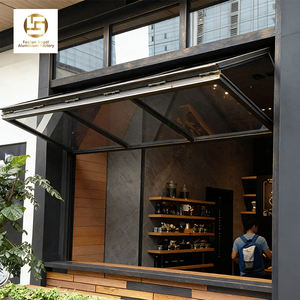 Fenêtres <span class=keywords><strong>accordéon</strong></span> modernes en aluminium Angel, résistantes aux ouragans, avec stores à persiennes, ouverture horizontale, fenêtre pliante en verre - Product Image 2