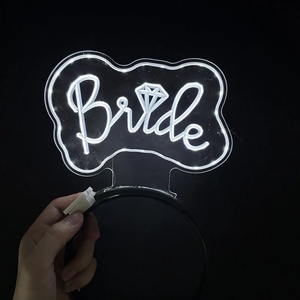 Nuovo LED da sposa fascia da addio al celibato forniture fasce luminose per la testa da donna - Product Image 5