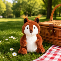 Peluche d'animal pour enfants, jouet écureuil, vente en gros