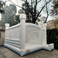 Casa de rebote inflable para interiores y exteriores de boda de alta calidad, castillo hinchable personalizado con tobogán, Castillo de salto para fiestas