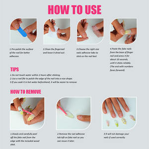 Vente en gros de 10 pièces de <span class=keywords><strong>faux</strong></span> <span class=keywords><strong>ongles</strong></span> en gel peints à la main, styles uniques, magnifiques, luxueux, faits à la main, en acrylique, artificiels - Product Image 6