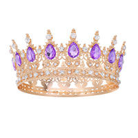 Couronnes et diadèmes en cristal pour cheveux, accessoires pour filles et femmes, décorations de gâteau, fleurs pour mariage, anniversaire, fête prénatale - Vente en gros