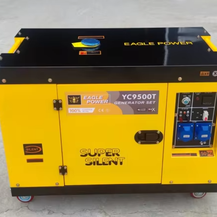 100% Copper 8KW Diesel Generator with Silent Type Alternator 220/380V AC Single Phase Output 50/60Hz Frequency