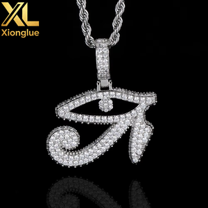 Colgante Unisex de Latón Fino Estilo Hip Hop, Joyería con Dijes Chapados en Oro y Plata, Ojo de Horus para Hacer Collares - Product Image 2