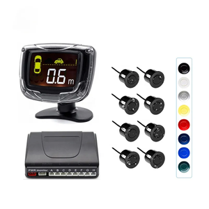 Tự động parktronic <span class=keywords><strong>LCD</strong></span> hệ thống đỗ xe 8 cảm biến xe ngược lại sao lưu màn hình không thấm nước điểm mù Radar trợ lý an toàn bãi đậu xe DC - Product Image 1