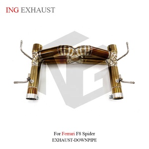 ท่อไอเสียวาล์วทรอนิกส์ไทเทเนียมแบบอบชุบความร้อน ING สำหรับ <span class=keywords><strong>Ferrari</strong></span> <span class=keywords><strong>F8</strong></span> Spider ระบบไหลเวียนสูง ติดตั้งง่ายแบบ Bolt-On อะไหล่แต่งซูเปอร์คาร์ ขายส่ง - Product Image 3