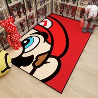 Tapis 3D Super Mario - Tapis en peluche doux antidérapant pour la chambre des enfants, la chambre à coucher, le salon, la zone de jeux, la décoration de la maison