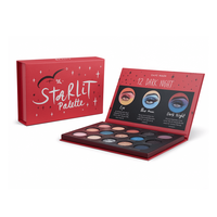 Boîtes cadeaux d'emballage cosmétique d'ombres à paupières palette personnalisée boîte de papier rigide recyclable à paillettes pour cils magnétiques avec logo