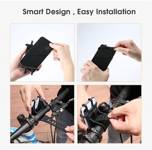Support universel pour téléphone portable, Rotation à 360 degrés, en Silicone, pour vélo moto, bicyclette - Product Image 6