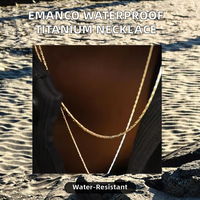 Collier personnalisé en acier inoxydable, chaîne os de serpent, double couche, maillons en spirale, pour femme, faible MOQ