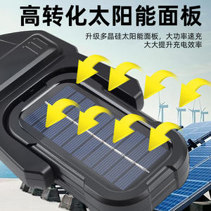 Lámpara Solar de Pared con Sensor de Movimiento y Control Remoto, Luz Blanca 12-24V, para Patio, Calle y Camping - Product Image 3