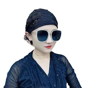 Nuevo gorro de encaje transpirable de estilo étnico que cubre el cabello blanco, adecuado para todas las estaciones, gorro suave Yasen - Product Image 2