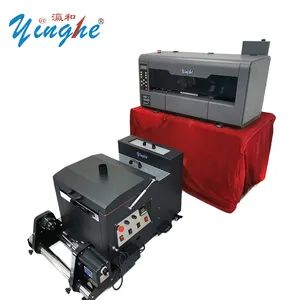 Yinghe 30cm Pet Film XP600/I3200 tête d'impression gris A3 Dtf imprimante et four poudre Shaker pour T-shirt
