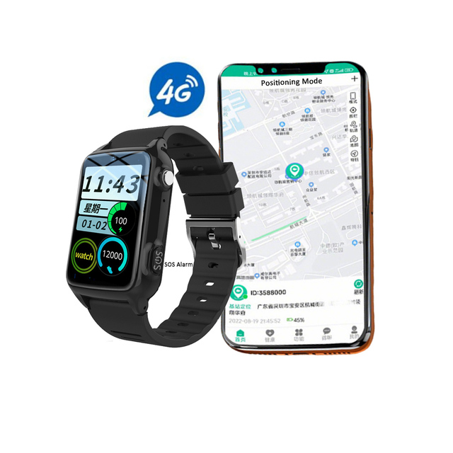 Anti-Lost Health Real Time Tracking Elderly SOS Fall Alarm GPS Positioning Function 4G Adult Smart Watch With Voice Call