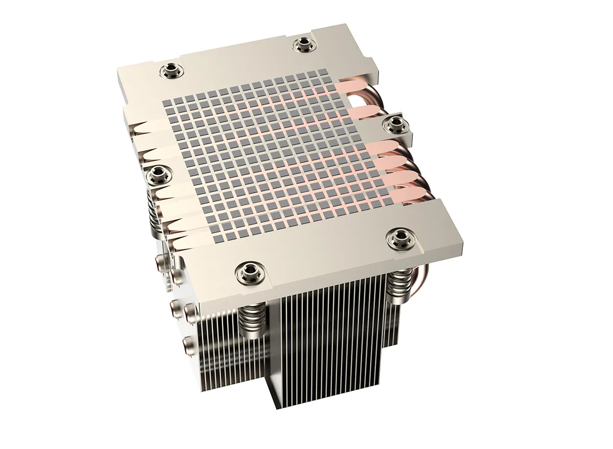 AMD SP5 server Desktop 2U, pendingin CPU penghilang panas simulasi disesuaikan mendukung panas