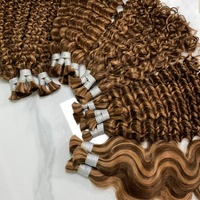 Cheveux Humains Naturels Brésiliens pour Tissage, Dreadlocks P4-30 en Vrac, Perruque Tresses Bohèmes, Peut Être Perméable