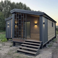 Maison conteneur préfabriquée de 20 pieds, personnalisable, modulaire, avec extension de cour, studio de jardin, design écologique, pour usage commercial supplémentaire