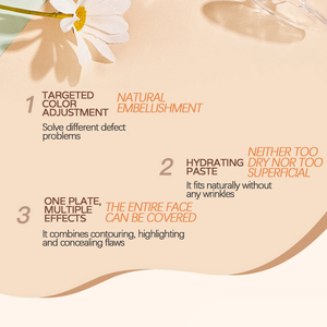 <span class=keywords><strong>Palette</strong></span> <span class=keywords><strong>de</strong></span> Correcteurs 5 Couleurs Couvrance Totale Imperméable Contrôle du Sébum <span class=keywords><strong>Palette</strong></span> <span class=keywords><strong>de</strong></span> Contour <span class=keywords><strong>Correcteur</strong></span> <span class=keywords><strong>de</strong></span> Couleur des Yeux pour Peaux Matures - Product Image 4