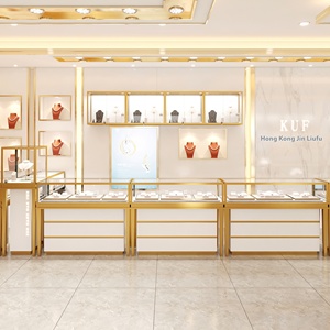 Thời trang đồ trang sức hiển thị trường hợp, tùy chỉnh sang trọng thép không gỉ trang sức hiển thị trường hợp với đèn LED - Product Image 6