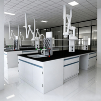 Durable Industrial Hospital Laboratory Workstation Solid Core Physical Chemical Board Phenolic Surface Workbench