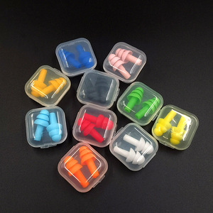 Tapones para los oídos de silicona impermeables para nadar, tapones para los oídos con forma de árbol de Navidad que cancelan el ruido y promueven el sueño para estudiantes - Product Image 1