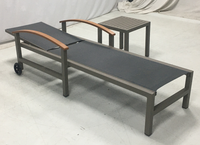 Chaise longue moderne en aluminium de qualité supérieure, résistante, de qualité hôtelière, pour usage extérieur, plage, terrasse, villa de luxe, spa