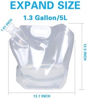 Sac à eau pliable pour Camping et randonnée, sac portatif de 10l pour hydratation, conteneur de stockage, pour boissons, pique-nique