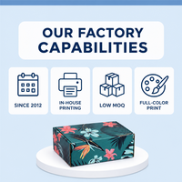 Boîte d'expédition personnalisée à imprimé tropical, entièrement imprimée en couleur, pour abonnement, avec logo personnalisé, vente en gros, directement de l'usine, OEM