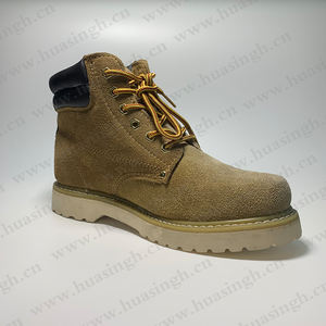 حذاء أمان غير قابل للتدمير من EVA + Goodyear ، نعل خارجي مطاطي ، جلد مدبوغ مقاوم للتمزق ، مضاد لضرب اللون الأصفر HSB227 - Product Image 3